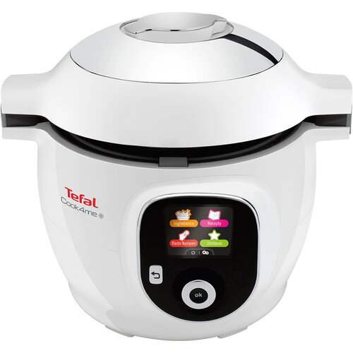 Мультиварка-скороварка Tefal Cook4Me +, 1600Вт, чаша-6л, електронне керув., пластик, білий