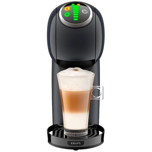 Кавоварка Krups капсульна Dolce Gusto Genio S Plus 0.8л, капсули, сенcорне керування, темно-сірий