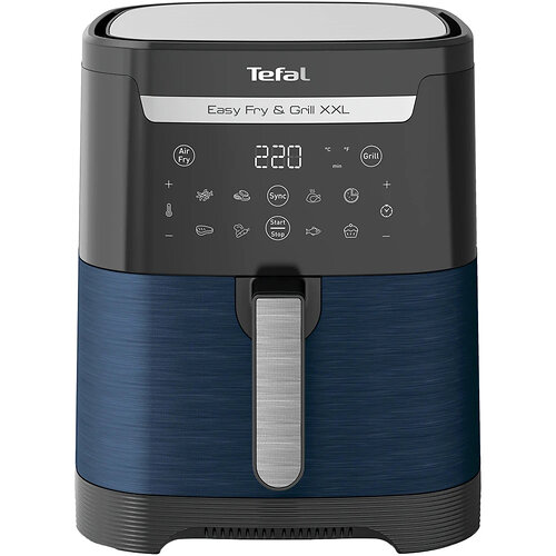 Мультипіч Tefal EasyFry&Grill XXL, 1830Вт, чаша-6.5л, сенсорне керув., 8 програм, пластик, чорно-синій