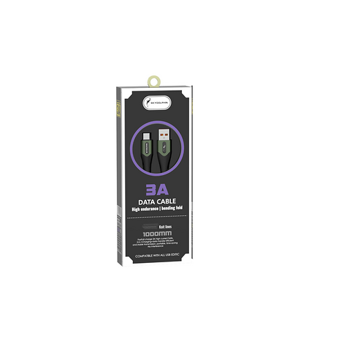 Кабель SkyDolphin S01T USB - USB Type-C (M/M), 1 м, Dark Green (USB-000582)