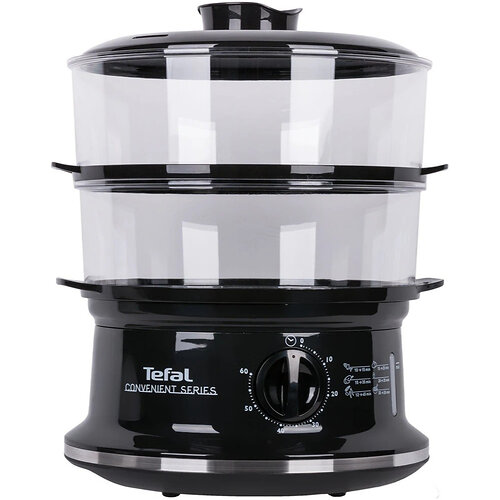 Пароварка Tefal Convenient, 900Вт, чаша-2.9/3.1л, резервуар для води -1.5л, механічне керув., пластик, чорний