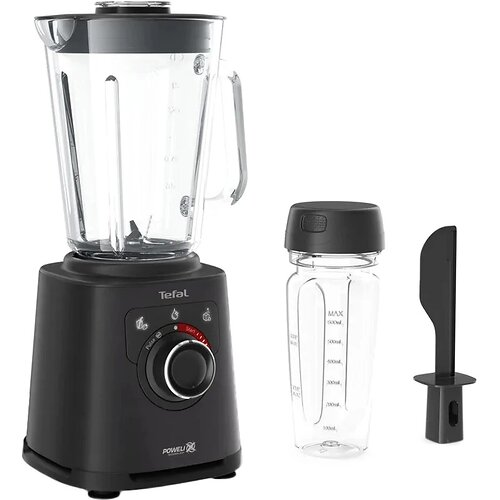 Блендер Tefal стаціонарний Perfectmix+ 1200Вт, чаша-2000мл, ємність для смузі, скло, чорний