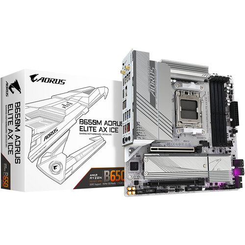 Материнская плата Gigabyte B650M Aorus Elite AX Ice Socket AM5
