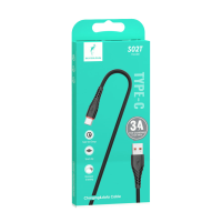 Кабель SkyDolphin S02T USB - USB Type-C (M/M), 1 м, Black (USB-000589)