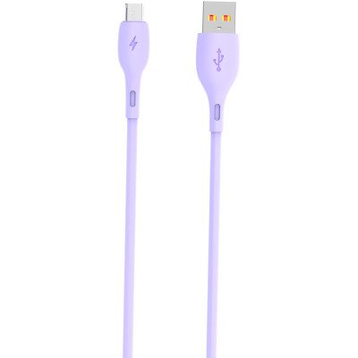 Кабель SkyDolphin S22V Soft Silicone USB - micro USB (M/M), 1 м, Violet (USB-000606)