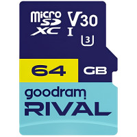 Карта пам`яті MicroSDXC 64GB UHS-I/U3 Class 10 Goodram + SD-adapter R170/W120MB/s + SD-adapter (GGSM2AA-0640R12)