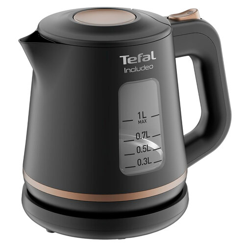 Електрочайник Tefal Includeo 1л, пластик, чорний