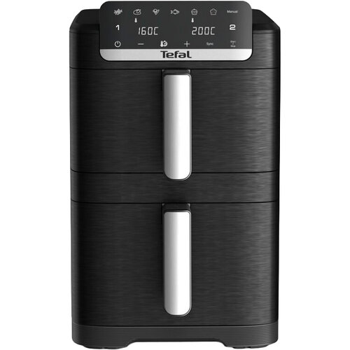 Мультипіч Tefal Easy Fry Crispy Stack, 2700Вт, чаша-6+4л, сенсорне керув., 2 чаши, гриль, пластик, чорний