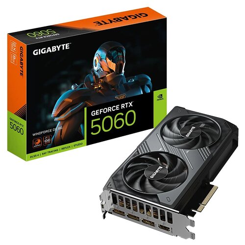 Відеокарта GIGABYTE GeForce RTX 5060 8GB GDDR7 WINDFORCE OC