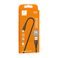Кабель SkyDolphin S02L USB - Lightning (M/M), 1 м, Black (USB-000587)