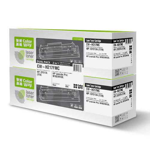 Картридж ColorWay (ColorWay-H217FMC) HP LJ Pro M102/M130 Black (CF217A) Dual Pack з чіпом