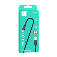 Кабель SkyDolphin S02T USB - USB Type-C (M/M), 1 м, Black (USB-000589)