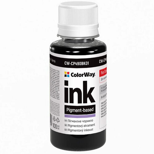 Чорнило ColorWay Canon Pixma G1400/G2400/G3400 (ColorWay-CP490BK01) Black Pigment, 100мл