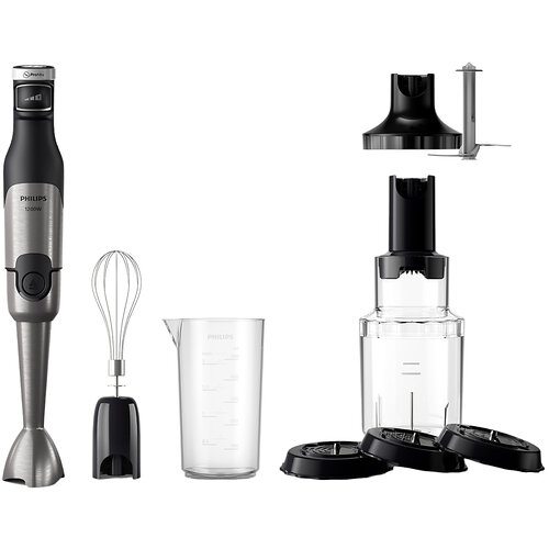 Блендер Philips  заглибний Series 5000, 1200Вт, 4в1, чопер XL, спіралайзер, чорний