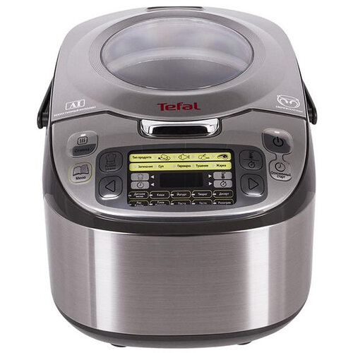 Мультиварка Tefal Fuzzy Logic, 750Вт, чаша-5л, електронне керув., пластик, сірий
