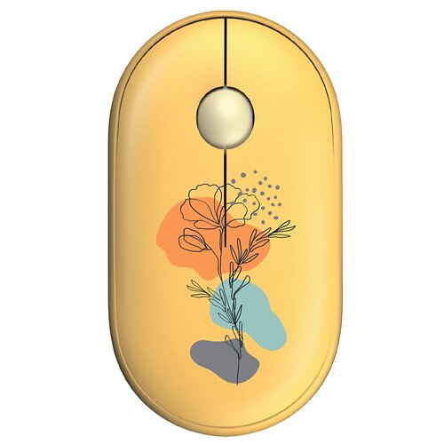 Беспроводная мышь 2E MF300 Flora Poppy Silent WL BT Yellow (2E-MF300WFLORAYW)