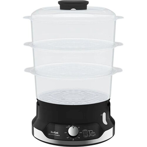 Пароварка Tefal Ultracompact, 800Вт, об'єм-9л, резервуар для води -1л, механічне керув., пластик, чорний