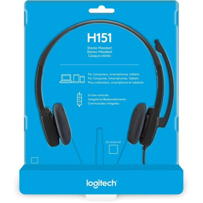Гарнiтура Logitech H151 Stereo Black (981-000589) Гарнiтура Logitech H151 Stereo Black (981-000589)