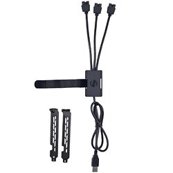 USB-хаб Lian Li USB2.0 1 to 3 Port (Type A Male) HUB, Black (G89.PW-U2TPAB.00)