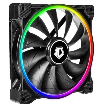Вентилятор ID-Cooling ZF-14025-ARGB (Single Pack), 140x140x25мм, 4-pin PWM, черный Вентилятор ID-Cooling ZF-14025-ARGB (Single Pack), 140x140x25мм, 4-pin PWM, черный