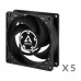 Вентилятор Arctic P8 PWM PST Black - 5 Pack (ACFAN00154A)
