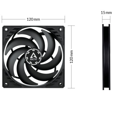 Вентилятор Arctic P12 Slim PWM PST - 3 Pack (ACFAN00275A)
