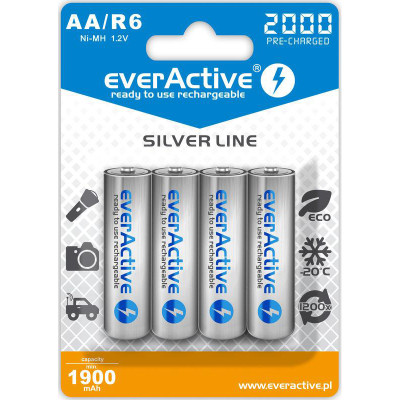Аккумулятор everActive AA\/HR06 Ni-MH 2000mAh BL 4шт