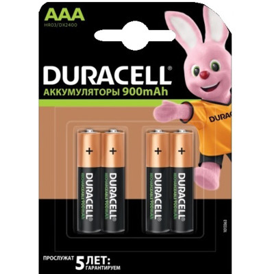 Аккумулятор Duracell Recharge DX2400 LSD Ni-MH AAA\/HR03 900 mAh BL 4шт