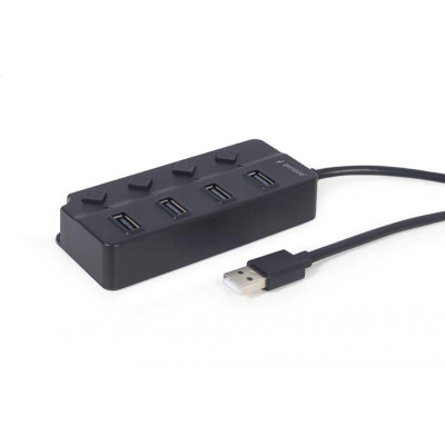 USB-хаб Gembird 4 ports (UHB-U2P4P-01) з вимикачами