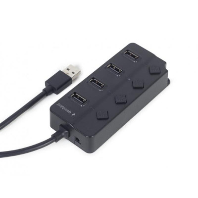 USB-хаб Gembird 4 ports (UHB-U2P4P-01) з вимикачами USB-хаб Gembird 4 ports (UHB-U2P4P-01) з вимикачами