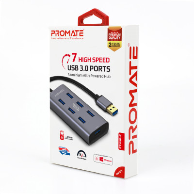 USB-хаб Promate EzHub Grey 7 ports USB-хаб Promate EzHub Grey 7 ports