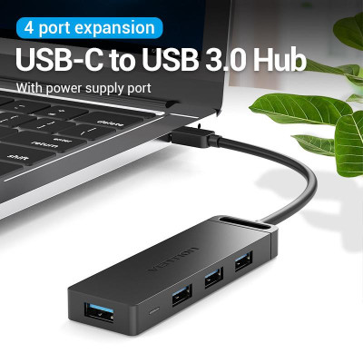 USB-хаб Vention TGKBB 4 порта Черный