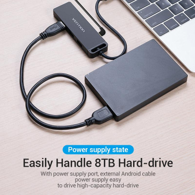 USB-хаб Vention TGKBB 4 порта Черный