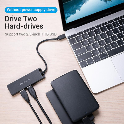 USB-хаб Vention TGKBB 4 порта Черный