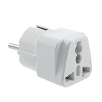Адаптер Atcom UK\/US - EU White (17441)