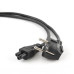 Кабель силовий (PC-186-ML12-1M) CEE7/7-C5, 1 м, VDE, 3х0.75 мм, з заземленням, чорний Кабель силовий (PC-186-ML12-1M) CEE7/7-C5, 1 м, VDE, 3х0.75 мм, з заземленням, чорний