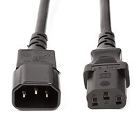 Кабель питания PowerPlant (CC360352) IEC C13-C14, Cu, 3x1.5мм2, 2м