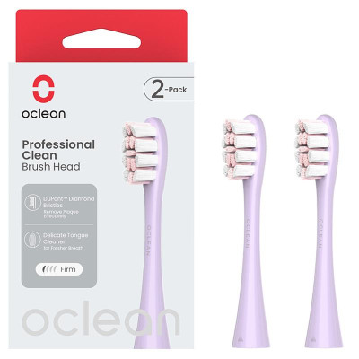 Насадка для зубной электрической щетки Oclean P1C13 P02 Professional Clean Brush Head Purple (2 шт) (6970810554151)
