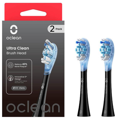 Насадка для зубной электрической щетки Oclean UC02 B02 Ultra Clean Brush Head Black (2 шт) (6970810553543)