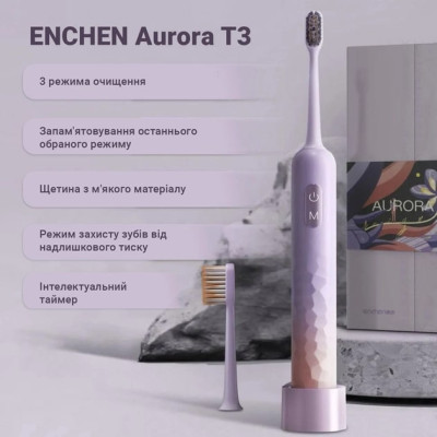 Зубная электрическая щетка Enchen Aurora T3 Pink