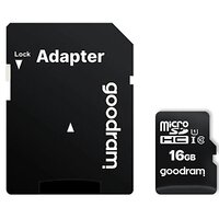 Карта пам`яті MicroSDHC 16GB UHS-I Class 10 Goodram + SD-adapter (M1AA-0160R12)