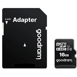 Карта пам`яті MicroSDHC 16GB UHS-I Class 10 Goodram + SD-adapter (M1AA-0160R12)