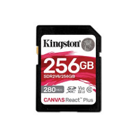 Карта памяти SDXC 256GB UHS-II/U3 Class 10 Kingston Canvas React Plus V60 SD R280/W150MB/s (SDR2V6/256GB)