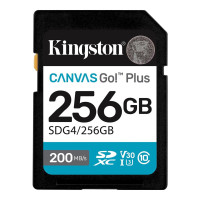 Карта памяти SDXC 256GB UHS-I/U3 Class 10 Kingston Canvas Go! Plus R200/W160MB/s (SDG4/256GB)