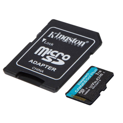 Карта пам`яті MicroSDXC 1TB UHS-I/U3 Class 10 Kingston Canvas Go! Plus R200/W160MB/s + SD-адаптер (SDCG4/1TB)