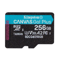 Карта памяти MicroSDXC 256GB UHS-I/U3 Class 10 Kingston Canvas Go! Plus R200/W160MB/s (SDCG4/256GBSP)