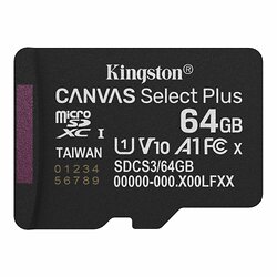 Карта пам`яті MicroSDXC 64GB UHS-I Class 10 Kingston Canvas Select Plus R100MB/s (SDCS3/64GBSP)