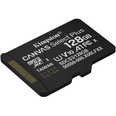 Карта памяти MicroSDXC 128GB UHS-I Class 10 Kingston Canvas Select Plus R150MB/s (SDCS3/128GBSP)
