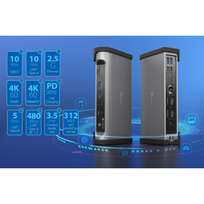 Док-станция J5create USB-C 15-в-1 (JTD568-EN)