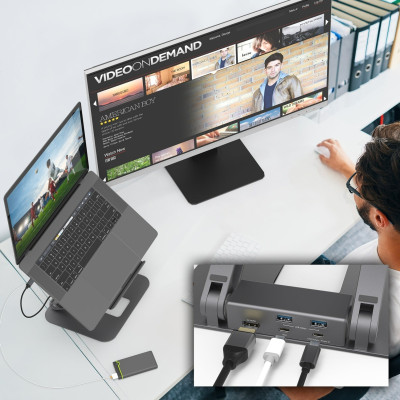 Док-станция J5create USB-C 6-в-1 (JTS327-N)